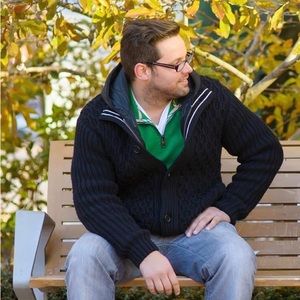 Scotch & Soda-Vintage-Black, knit, double-lined aeronautic jacket